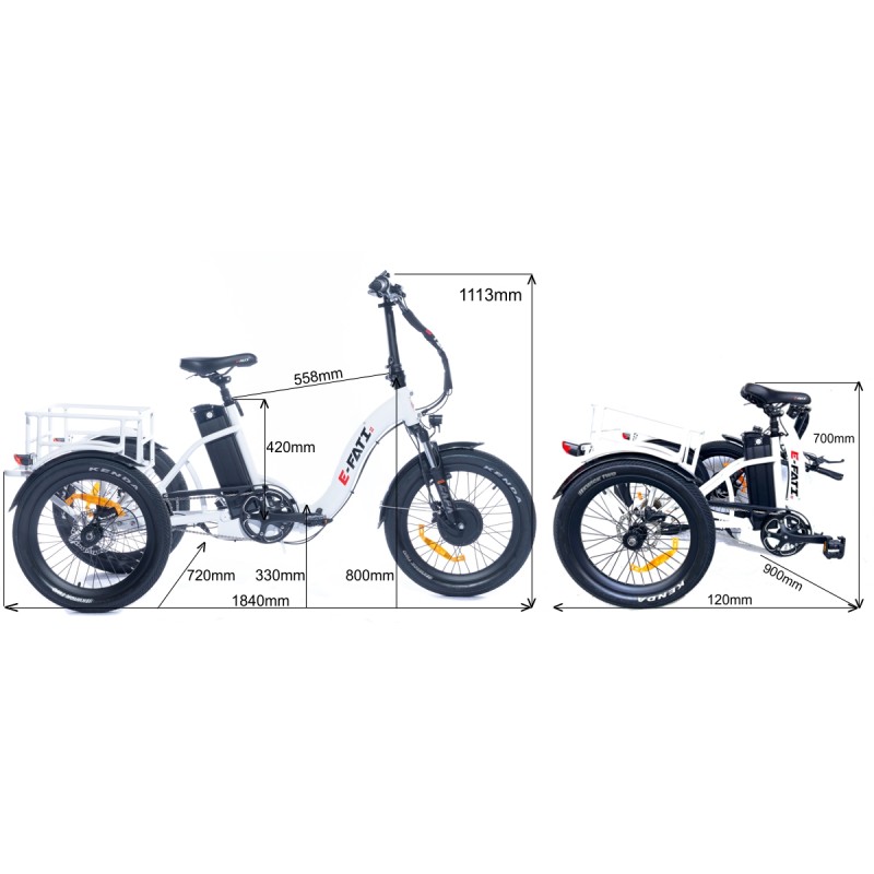 E-Fati T vélo 3 roues, avec assistance électrique
